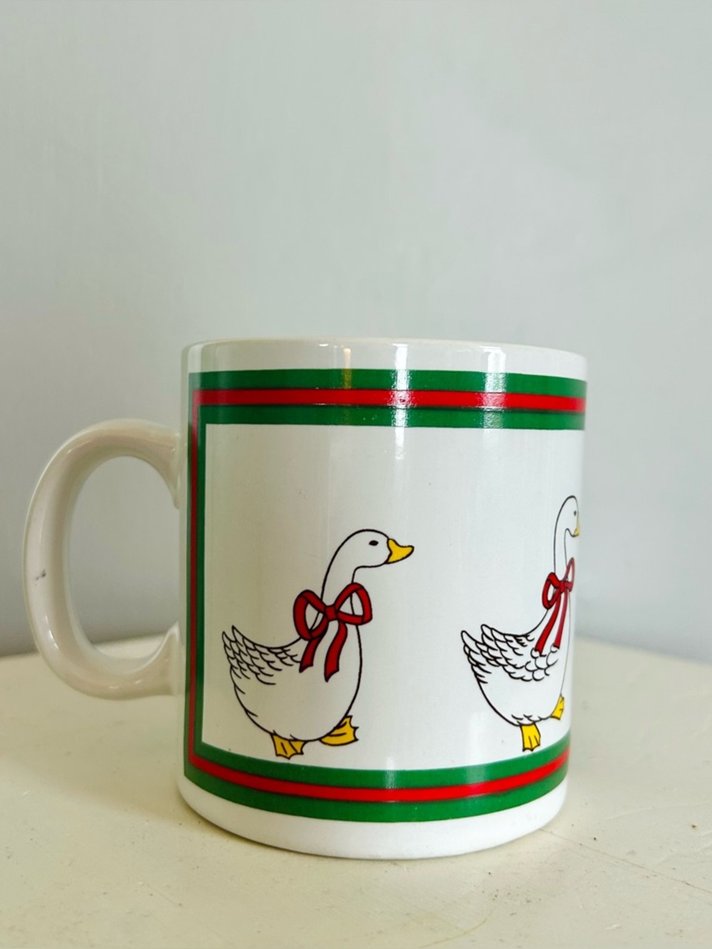 Vintage Christmas Goose Mug